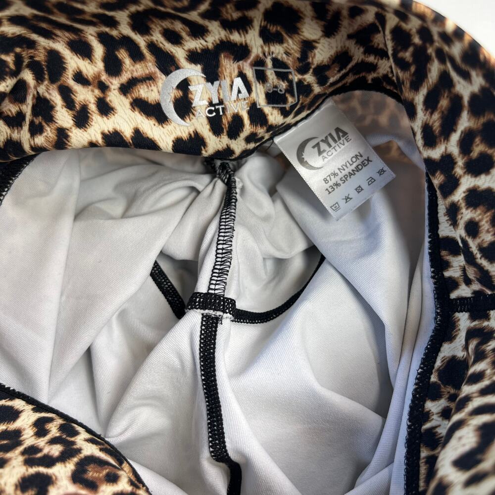 ZYIA Active Brilliant Leopard Animal Print Scrunch Booty Shaping Leggings Sz 6-8 - Picture 11 of 11